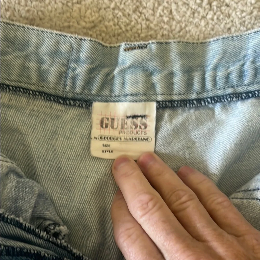 VINTAGE ANA GUESS light Blue Denim Cargo Pants - Picture 3 of 8